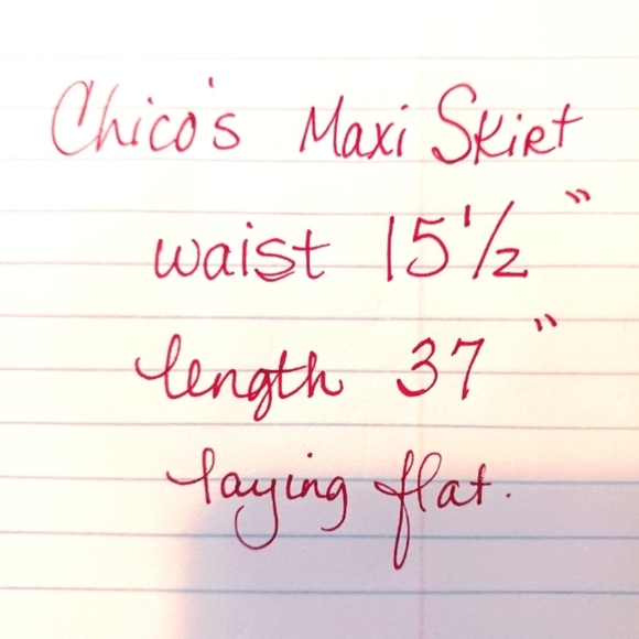 Chico's Maxi Flowy Tribal Blue White Print Skirt - Picture 10 of 13